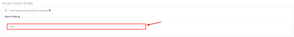 EA SaaS Portal Access Control Profile