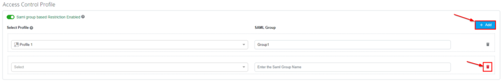 Adding Multiple Access Control Profiles