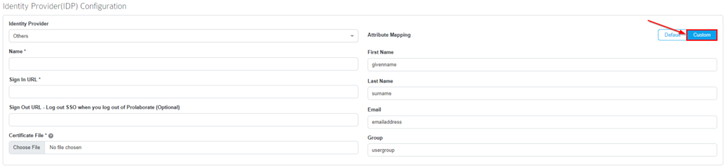 EA SaaS Custom Attribute Mapping