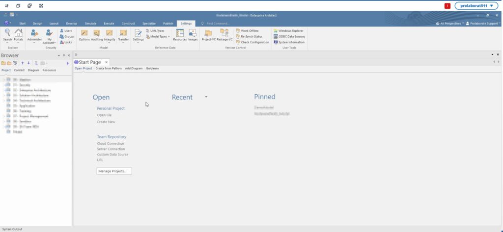 EA SaaS start page