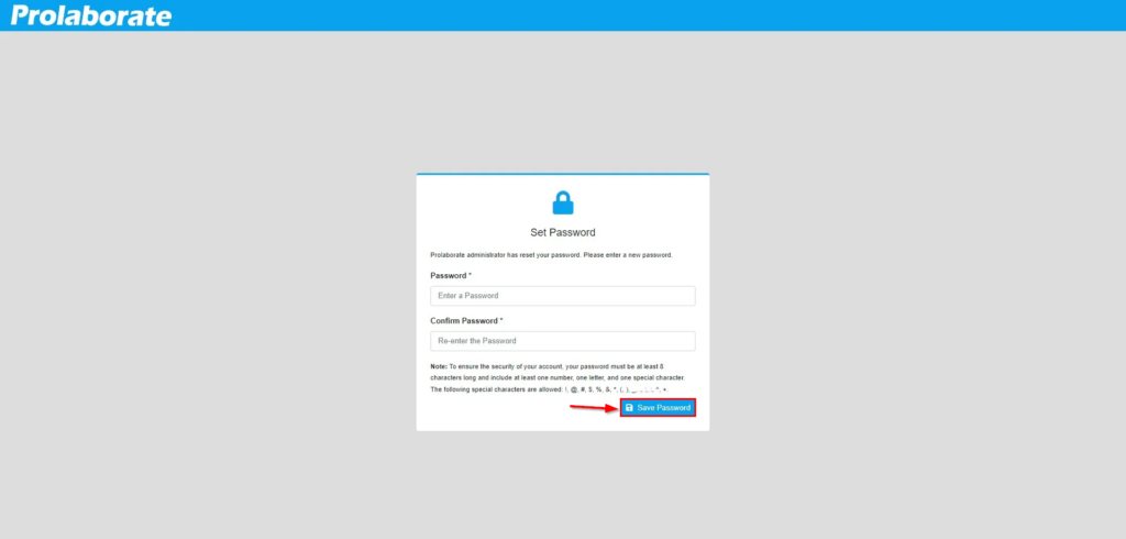 Reset Password Page