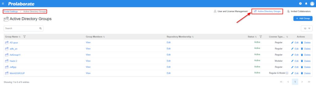 how to add active directory group in ea saas