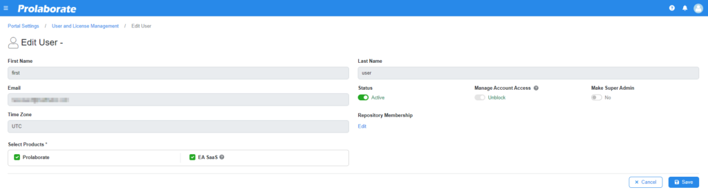 how to edit sso user details