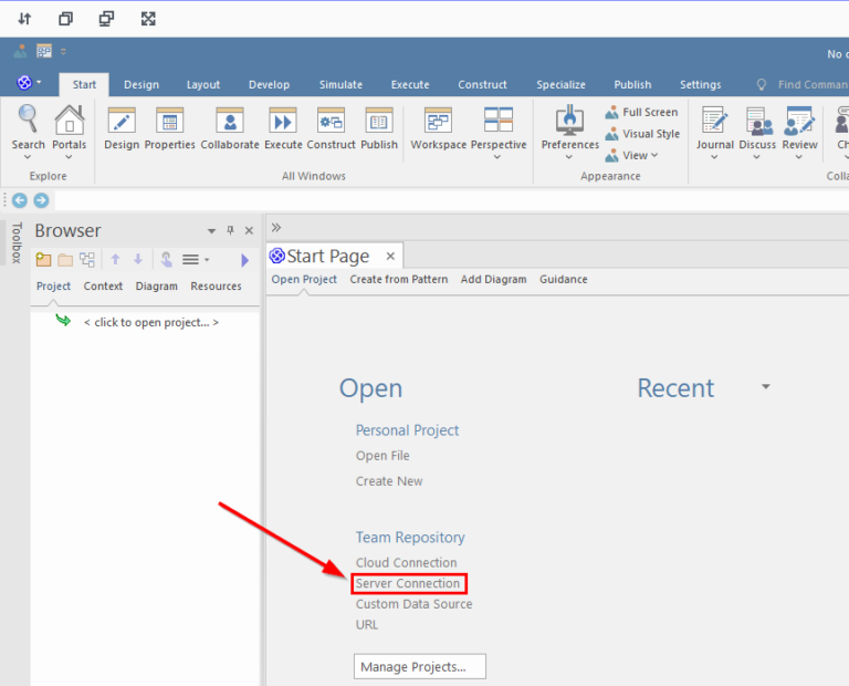 how to make a server connection in ea saas