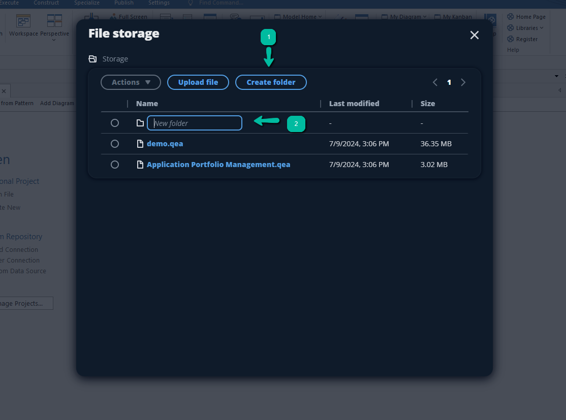 sparxsystems-easaas-create-folder-enter-name