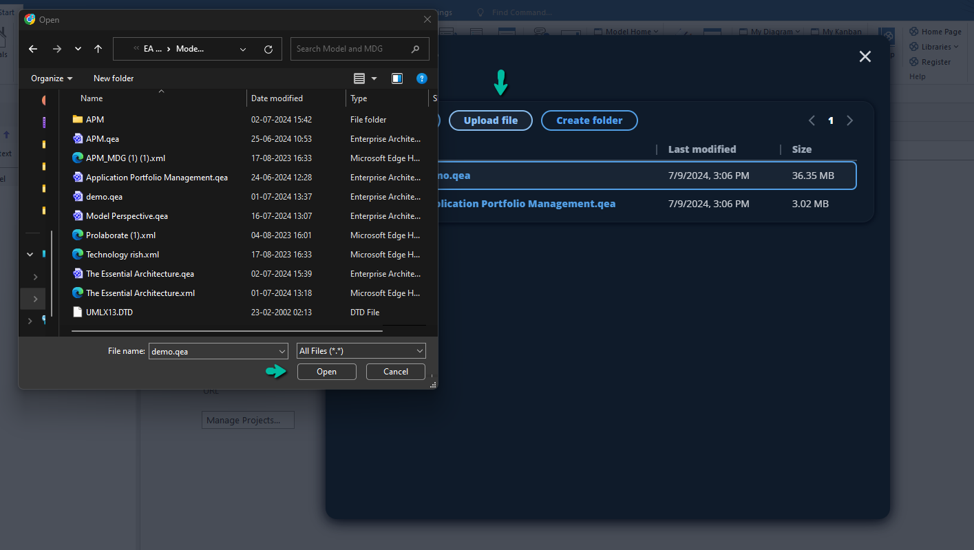 sparxsystems-easaas-upload-file-from-local-machine